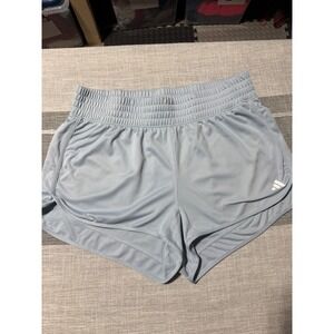 Adidas Womens Aeroready Running Shorts Light Blue Plus Size 1X Activewear